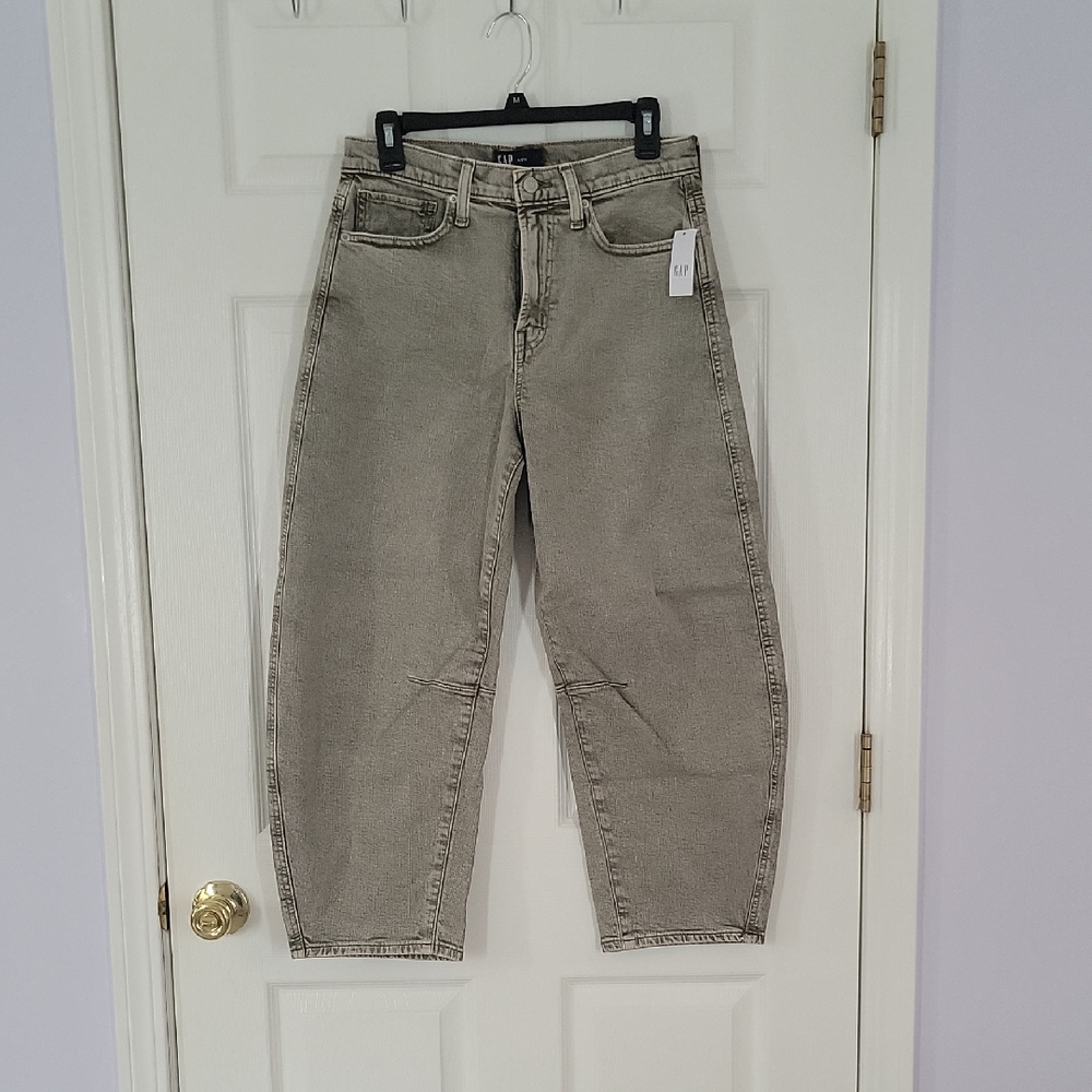 NWT GAP Womens Brown BARREL jeans